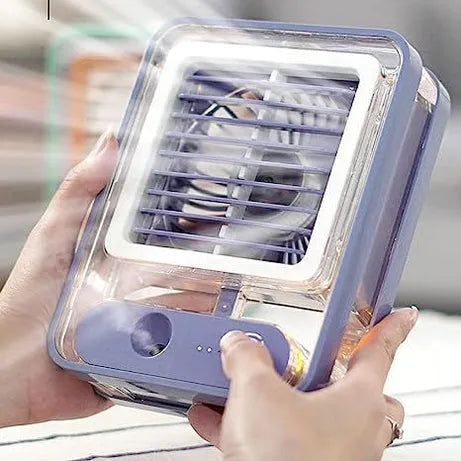 2-in-1 Mini Mist Fan & Air Cooler – Portable Cooling with Mist Spray