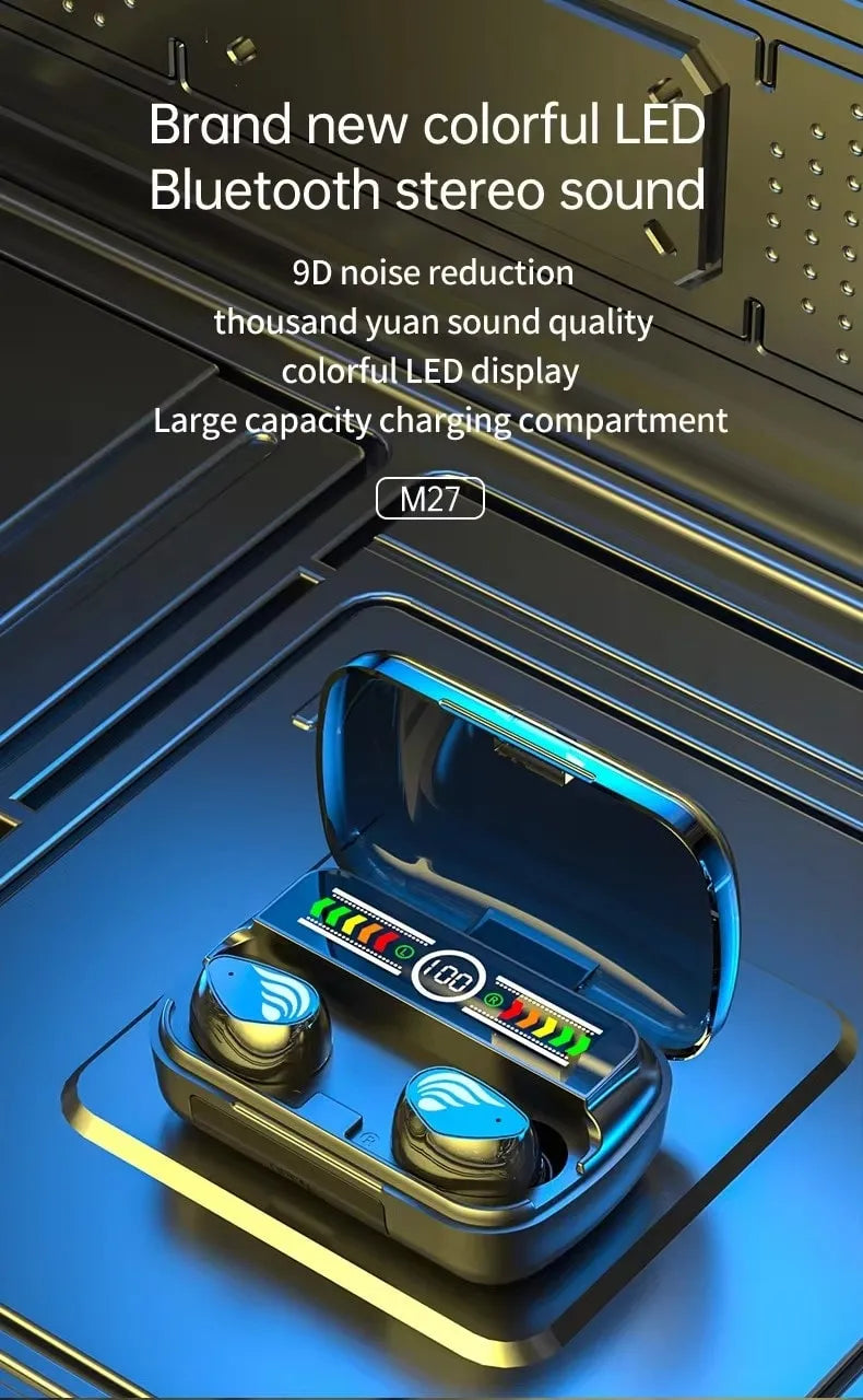 AKCOME 5.3 Wireless Earbuds with Advanced Biological Dashboard