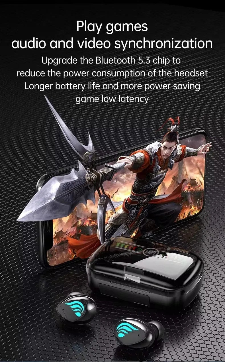 AKCOME 5.3 Wireless Earbuds with Advanced Biological Dashboard