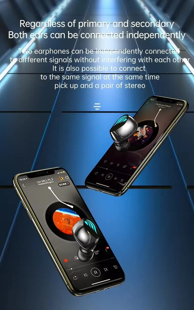 AKCOME 5.3 Wireless Earbuds with Advanced Biological Dashboard