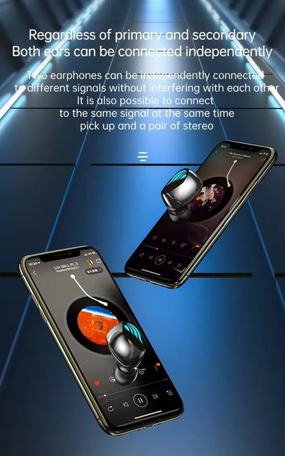 AKCOME 5.3 Wireless Earbuds with Advanced Biological Dashboard