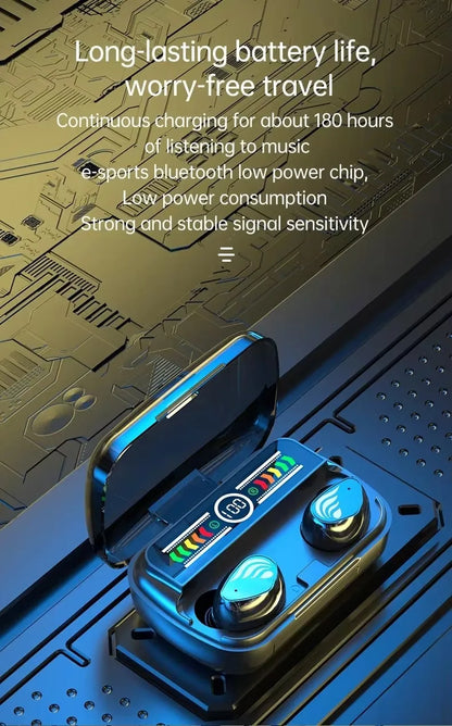 AKCOME 5.3 Wireless Earbuds with Advanced Biological Dashboard