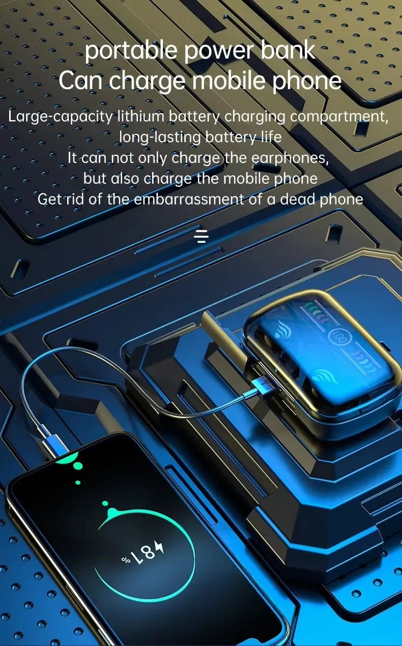 AKCOME 5.3 Wireless Earbuds with Advanced Biological Dashboard