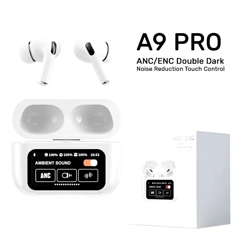A9 Pro AirPods with Display Screen - Premium Wireless Earbuds