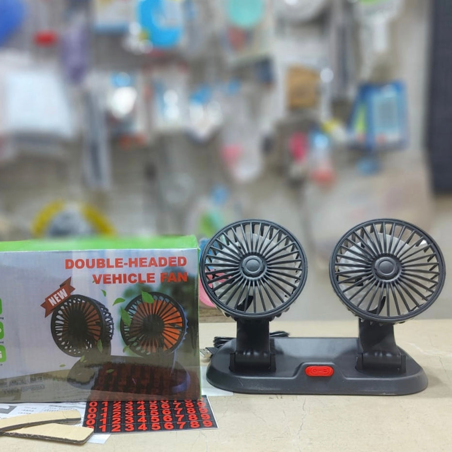 Double Head Vehicle Fan