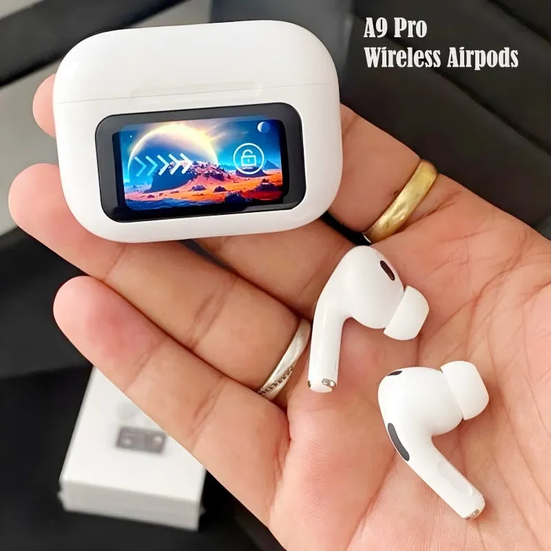 A9 Pro AirPods with Display Screen - Premium Wireless Earbuds