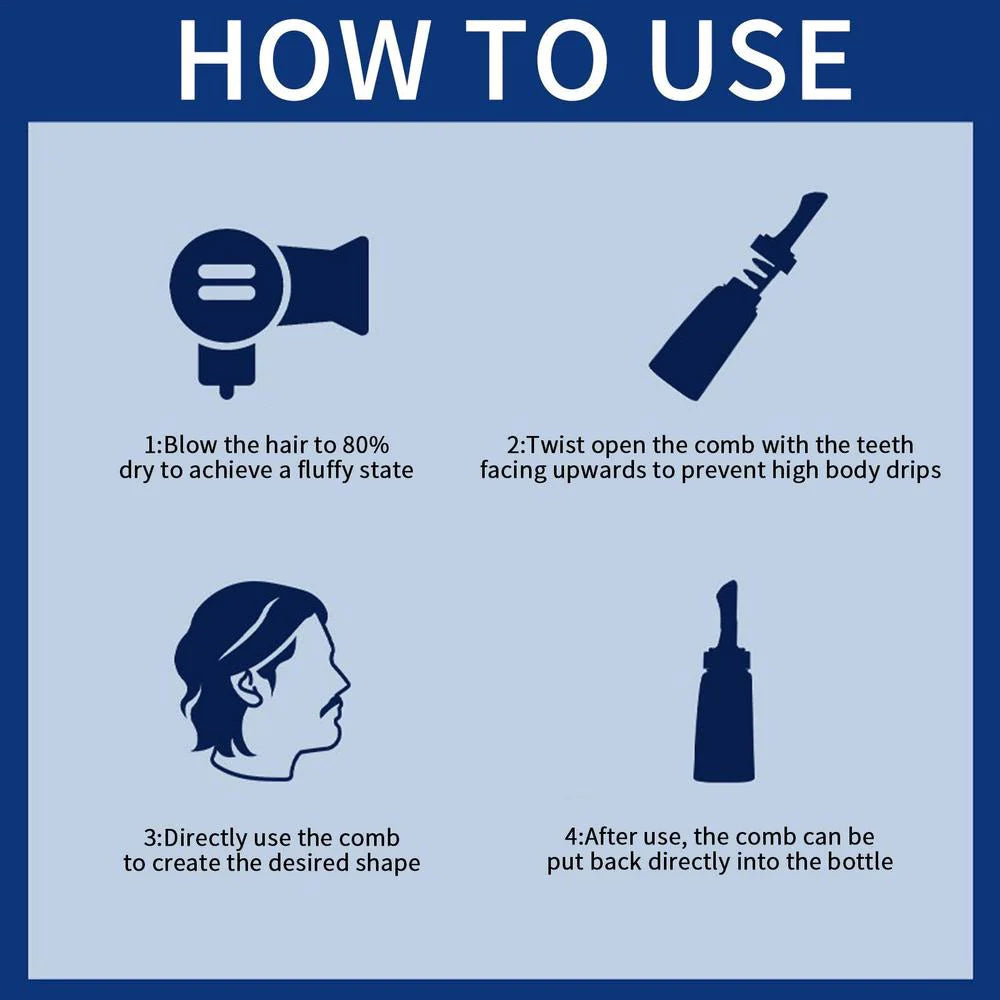 Men’s hair grooming gel with precision applicator – Provides firm hold and shine.