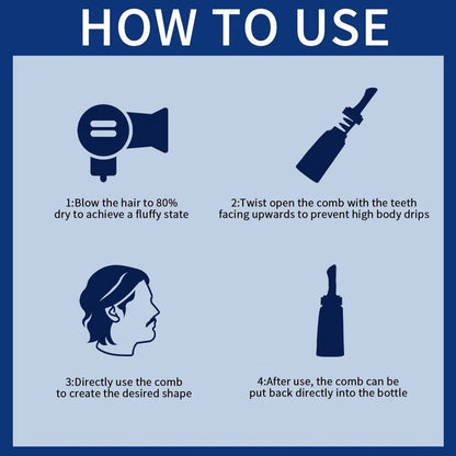 Men’s hair grooming gel with precision applicator – Provides firm hold and shine.