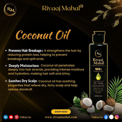 Rivaaj Mahal Ayurvedic Hair Oil – For Long, Strong & Lustrous Hair