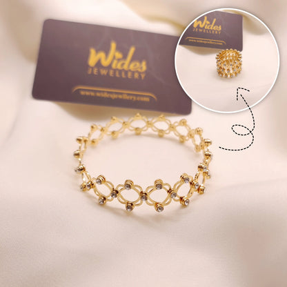 Adjustable Gold Ring Bracelet 2-in-1 Convertible Jewelry